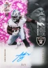 2025 Topps Signature Class Crystal Clear Rookie autograph card of Ashton Jeanty, featuring the Raiders standout with a one-of-one Milkweed parallel and certified signature.
