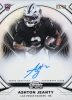 Ashton Jeanty Ivory rookie autograph card from 2025 Topps Chrome Black Football, featuring a clean white design and certified signature of the Raiders standout.