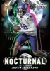 Justin Jefferson Nocturnal insert from 2025 Topps Chrome Black Football, showcasing the Vikings superstar with striking lunar-themed artwork and vivid chrome styling.