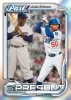 2026 Topps Chrome Baseball Past to Present insert featuring Jackie Robinson and Mookie Betts, celebrating two iconic Dodgers legends across generations with premium chrome artwork.