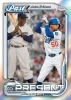 2026 Topps Chrome Baseball Past to Present insert featuring Jackie Robinson and Mookie Betts, celebrating two iconic Dodgers legends across generations with premium chrome artwork.