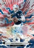 2025 Topps Resurgence Football Red Static Autograph of Dak Prescott featuring a vibrant electric background, Topps-certified signature, and ultra-low serial numbering for elite NFL collectors.