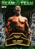 2026 Topps Stadium Club UFC Beam Team card featuring Jon Jones in the Heavyweight division with a green geometric Stadium Club insert design.