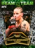 2026 Topps Stadium Club UFC Beam Team card featuring Valentina Shevchenko in the Flyweight division with a green geometric insert design.