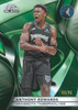 2025/26 Topps Chrome Black Basketball Anthony Edwards Green Refractor #/99 featuring the Minnesota Timberwolves superstar in a premium Chrome Black parallel design.