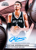 2025/26 Topps Chrome Black Basketball Victor Wembanyama Rose Gold Wave Refractor Autograph #/15 featuring a certified on-card autograph from the San Antonio Spurs superstar.