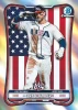 2026 Bowman Chrome Bryce Harper Team USA insert card featuring an American flag background.