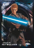 2026 Topps Chrome Star Wars Anakin Skywalker Black Refractor card numbered to 10, featuring Anakin wielding a blue lightsaber.