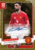 Bruno Fernandes Autograph – 2026/27 Topps FC Manchester United Bruno Fernandes 1/1 certified autograph trading card featuring a blue signature and gold patterned design.