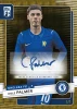 Cole Palmer Autograph – 2026/27 Topps FC Chelsea Cole Palmer 1/1 certified autograph trading card featuring a blue signature and gold patterned parallel design.