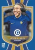 Lauren James – 2026/27 Topps FC Chelsea Lauren James 150/150 sequentially numbered parallel trading card featuring the Chelsea forward.