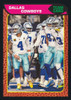 2026 Topps Heritage Football black border Dallas Cowboys Team Card featuring Dak Prescott and Cowboys players.