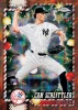 2026 Topps Holiday Baseball Chrome rookie card featuring New York Yankees pitcher Cam Schlittler with a festive holiday border.