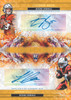 2026 Topps Inception Football Carson Beck and Jeremiyah Love dual rookie autograph gold parallel featuring the Arizona Cardinals, numbered 01/50.