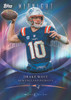2026 Topps Midnight Football Drake Maye Dusk parallel featuring the New England Patriots quarterback against an aurora background, numbered 10/75.