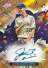 2026 Topps Cosmic Chrome Baseball Jacob Misiorowski rookie autograph Gold Interstellar Refractor featuring the Milwaukee Brewers pitcher, numbered 01/50.
