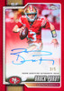 2026 Topps Chrome Football Brock Purdy autograph Red Refractor featuring the San Francisco 49ers quarterback, numbered 3/5.