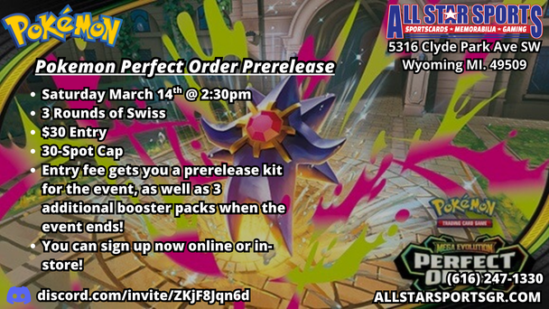 Pokémon Perfect Order Prerelease Registration