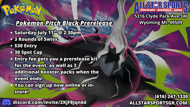 Pokémon Pitch Black Prerelease Registration