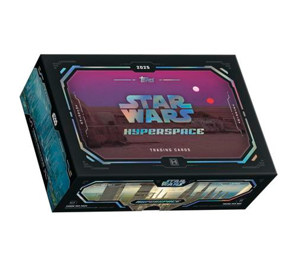 “Image of the 2025 Star Wars Hyperspace Hobby Box featuring premium packaging design and official Star Wars branding.”