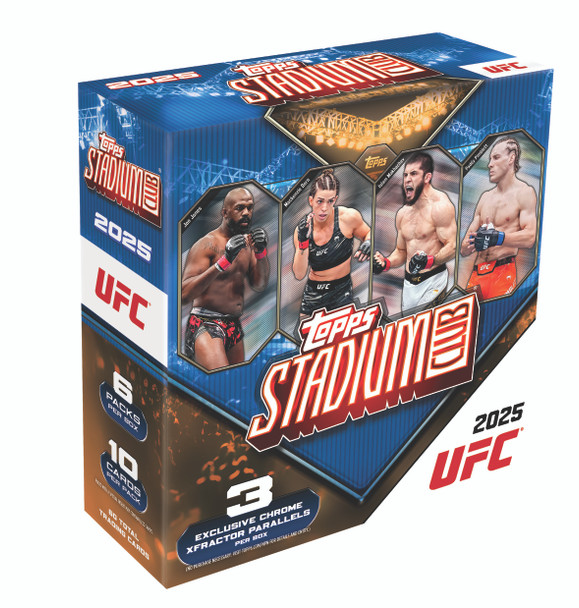 The new UFC Stadium Club product line is here! Chase your favorite fighters, and unbox some of the biggest names in the game! An ideal product for MMA and UFC fans or collectors.