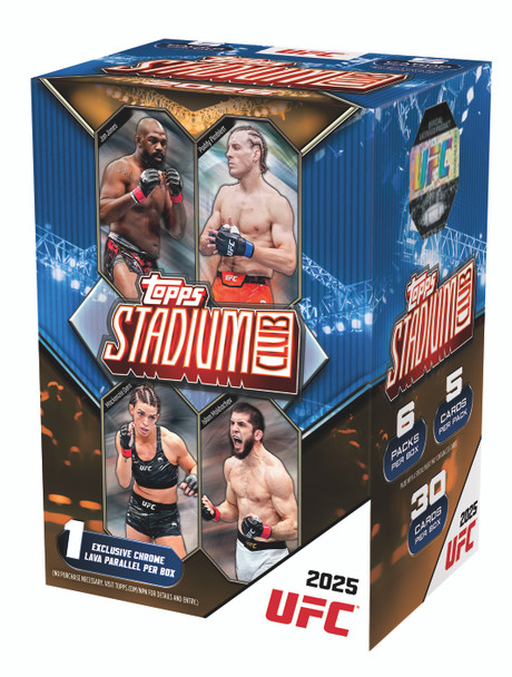 Rip into the new UFC Stadium Club at an affordable price with the Value box! Collect iconic moments and look out for big hits!