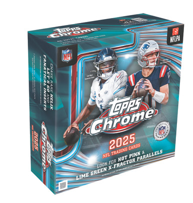 2025 Topps Chrome Football Mega Box – Pink & Green Refractors