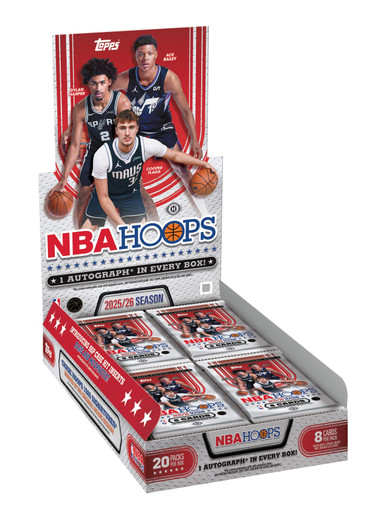 2025/26 Topps NBA Hoops Basketball Hobby Box – 1 Auto Per Box