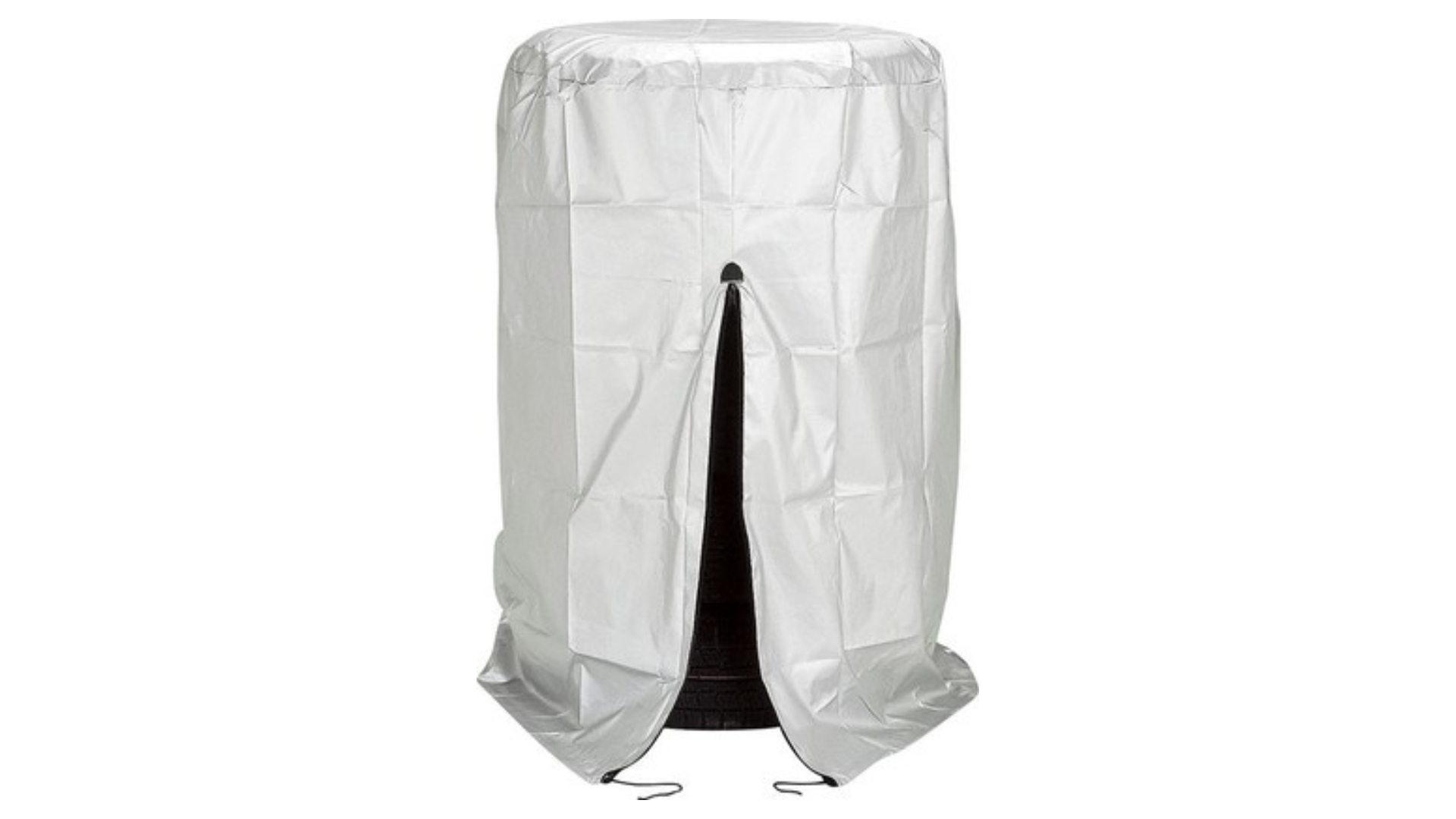 Convenient Storage covers for tire stacks keeps them clean and ready for next season