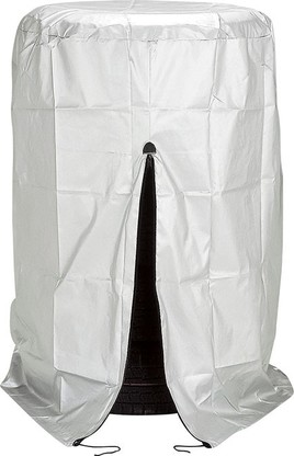 Convenient Storage covers for tire stacks keeps them clean and ready for next season