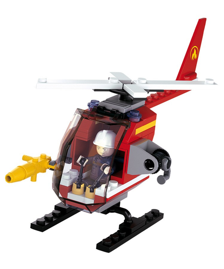 Sluban B0622D Fire Helicopter 77 Pieces, Compatible