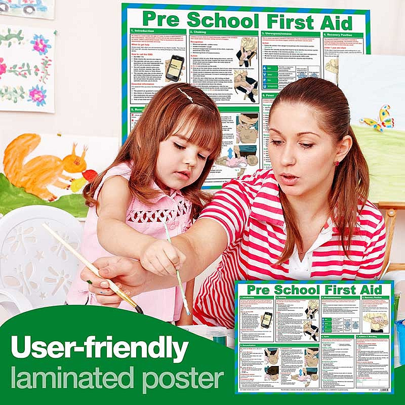 Pre School First Aid Poster Illustrated & Informative