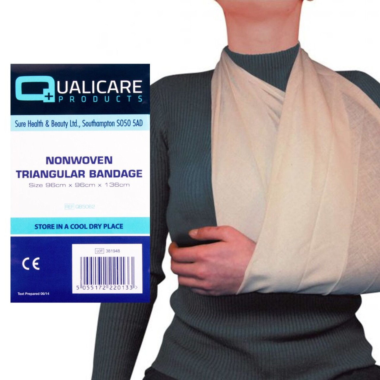 Arm support bandage (mesh triangular bandage) Toros-Group Type 610с (CN)  size 2 Blue 1 piece buy 15,50 € with delivery all over