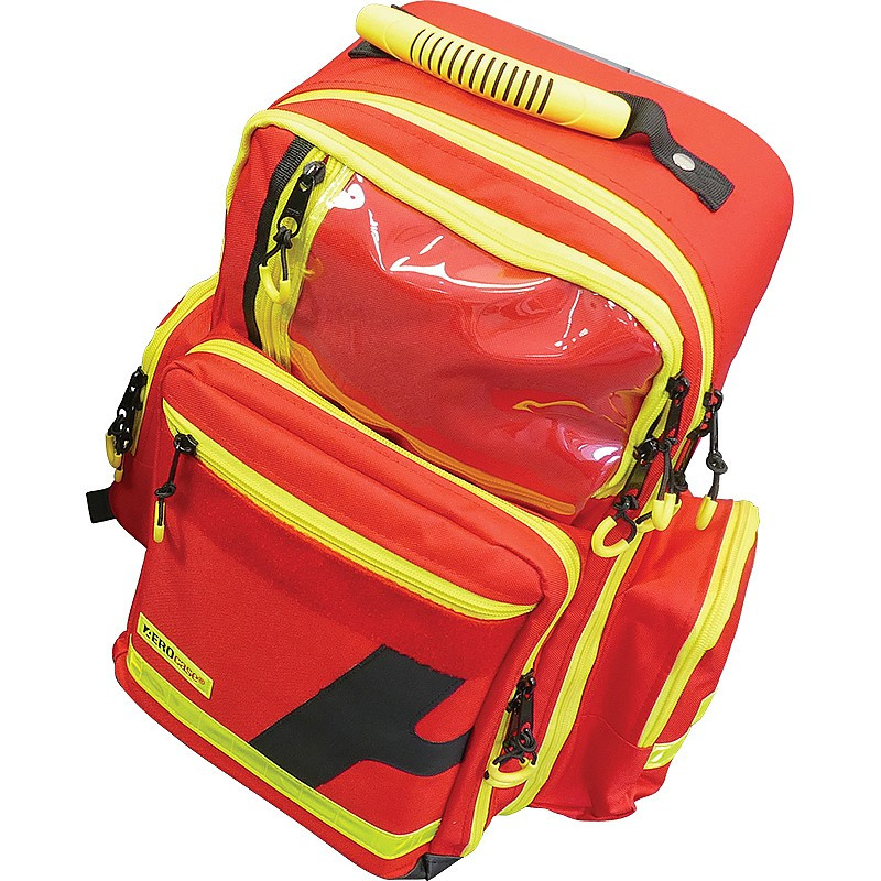 Emergency Medical First Aid Backpack Red Empty