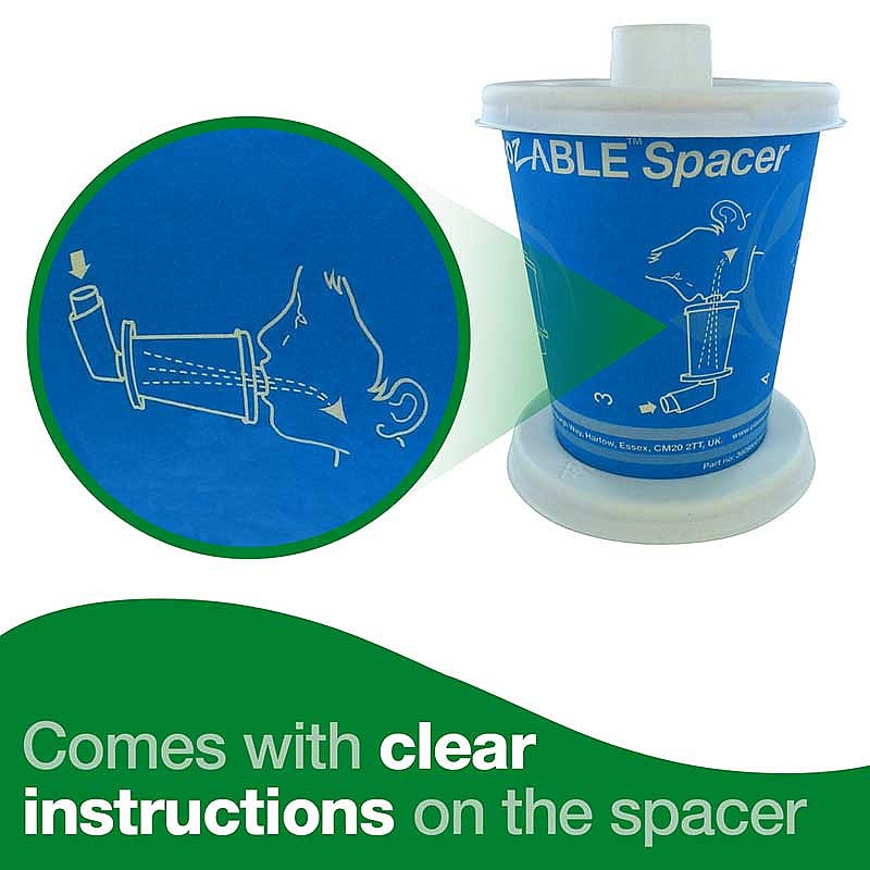 DispozABLE Inhaler Spacer - Pack of 10, Single Use