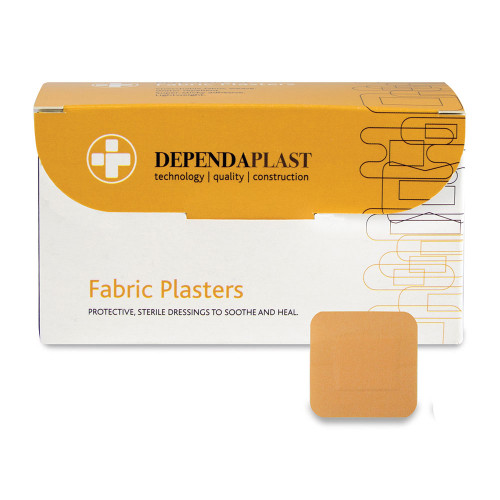 CLEARANCE Dependaplast – Advanced Fabric Plasters – 4cm x 4cm – Pale – Box of 100