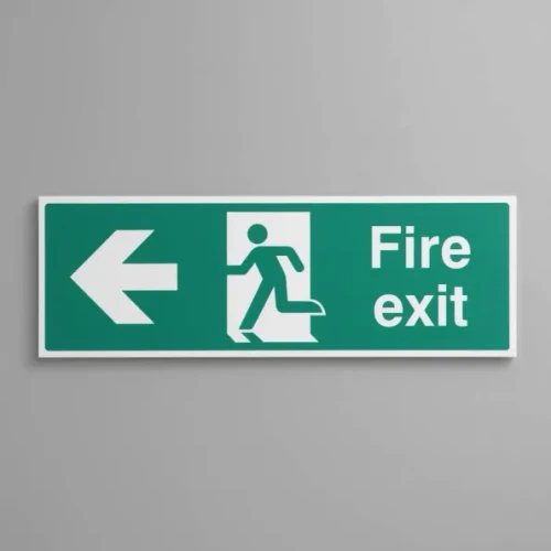 Fire Exit Left Sign 300mm x 100mm