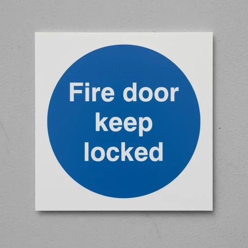 Fire Door Keep Locked Sign 100 x 100mm