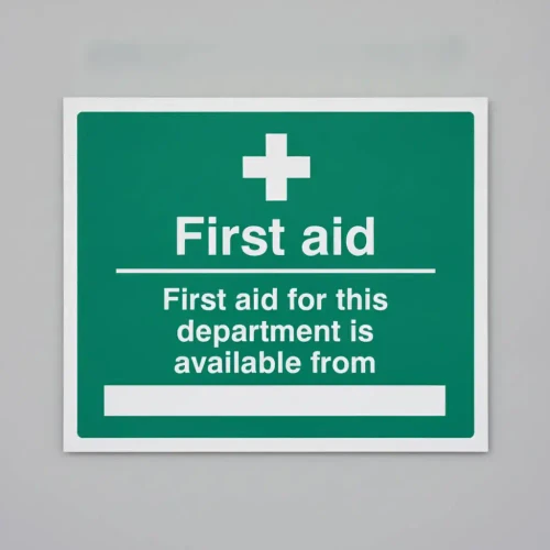 First Aid for Department Available From Sign 200mm x 300mm