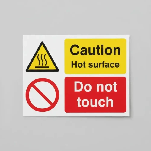 Caution - Hot Surface Do Not Touch Sign 100 x 75mm