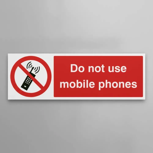 Do Not Use Mobile Phones Sign 300mm x 100mm