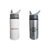 650ml water bottle with integrated straw and a leak-proof cap. Available in white and silver finishes, designed for easy hydration during outdoor activities or fitness, featuring a secure lid and convenient straw for hands-free drinking.