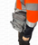 Open view of the Gunmetal Grey Hex Stop Explorer Shoulder Bag, worn by a manikin in hi vis PPE, with MOLLE webbing for additional attachments. Designed for comfort and easy access to gear during tactical or outdoor use.