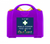 Purple Child Minder Children's Nursery First Aid Kit with clear front display. Includes a variety of medical supplies.