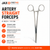 High-quality Artery Straight Forceps, 6 inches in length, made of durable stainless steel. Designed for precise handling and clamping of blood vessels during medical procedures or surgeries. The forceps feature a straight, slender body with two circular handles for a secure grip. Ideal for use in medical settings, surgical environments, or first aid kits for haemostasis control and fine surgical tasks.