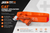 Combat Application Tourniquet (CAT) in orange, designed to assist in controlling severe bleeding in emergency situations. This self-tightening tourniquet features a durable strap and windlass system for effective application. It is intended for use by trained responders to help manage bleeding until further medical care can be provided.