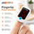 Fingertip pulse oximeter in white, with a digital display showing oxygen saturation levels (SpO2) and pulse rate (BPM). The easy-to-use device provides quick and accurate measurements, making it ideal for monitoring respiratory health in home, medical, and fitness settings. Perfect for individuals with respiratory conditions or athletes tracking their oxygen levels.