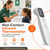 Non-contact forehead infrared digital thermometer in white with a clear display showing the temperature reading. Features a simple button interface and advanced infrared technology for quick, accurate, and hygienic temperature measurement. Ideal for personal, medical, and family use, offering convenience without physical contact. Perfect for checking body temperature in a safe and non-invasive manner.