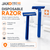 Blue disposable razor with a straight handle and dual razor blade design for easy shaving and grooming. Lightweight and hygienic, this single-use razor is perfect for personal care, medical, or emergency settings where quick and effective shaving is required. Ideal for travel, first aid kits, or hygiene purposes.