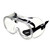 A pair of clear, unvented safety goggles with an elastic strap. The goggles are designed to provide eye protection from hazardous substances or environments, featuring a simple and ergonomic design with no ventilation holes for maximum protection.